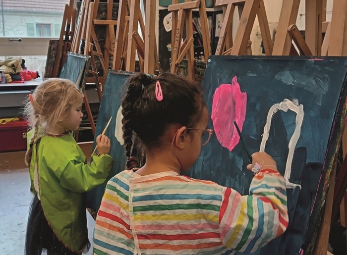 Peinture sur chevalet