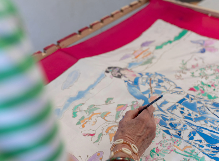 PEINTURE SUR SOIE